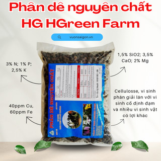 Phân dê nguyên chất HG HGreen Farm gói 1kg chuyên dùng hoa lan, hoa cây kiểng, không nóng rễ