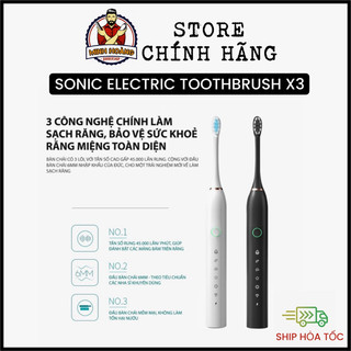 Bàn chải điện, bàn chải đánh răng điện Sonic Electric Toothbrush X 3