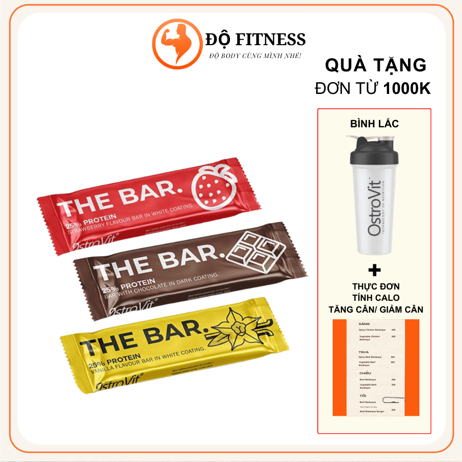 Thanh PROTEIN BAR THE BAR Ostrovit - Bữa ăn phụ hoàn hảo, tiện lợi, ăn kiêng, hương vị tuyệt vời, ch
