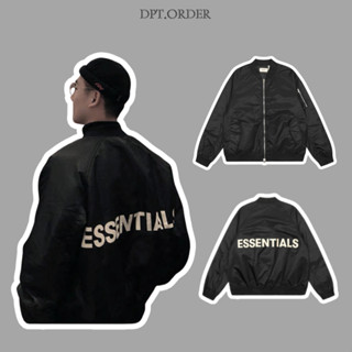 (Best Quality) Áo Bomber Jacket Fear Of God Essentials Phản Quang Black Hàng Cao Cấp