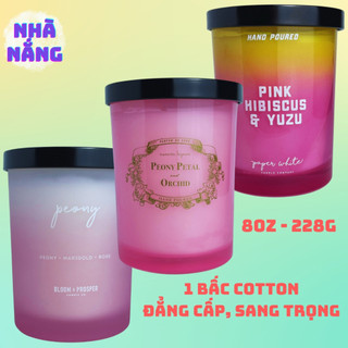 Nến thơm cao cấp hương hoa dâm bụt, hoa mẫu đơn, phong lan