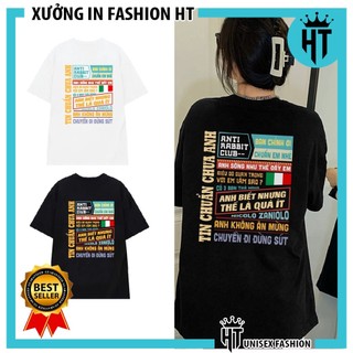 (Đen/Trắng) Áo thun Từ Điển Comment Thỏ Ngọc unisex nam nữ giá rẻ