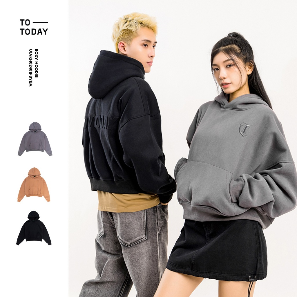 Áo Khóac Hoodie Nam Nữ Chất Vải Nỉ 320gsm Dày Dặn, Thấm Hút Tốt Form Boxy TOTODAY Boxy Jacket