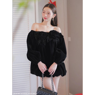 ĐẦM BÍ TAY DÀI VẢI NHUNG - DDD2673