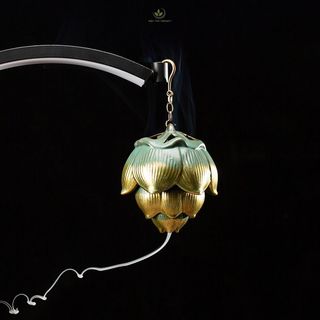 Lư treo búp sen, lư hương hoa sen, lư hoa sen treo xông trầm khói ngược
