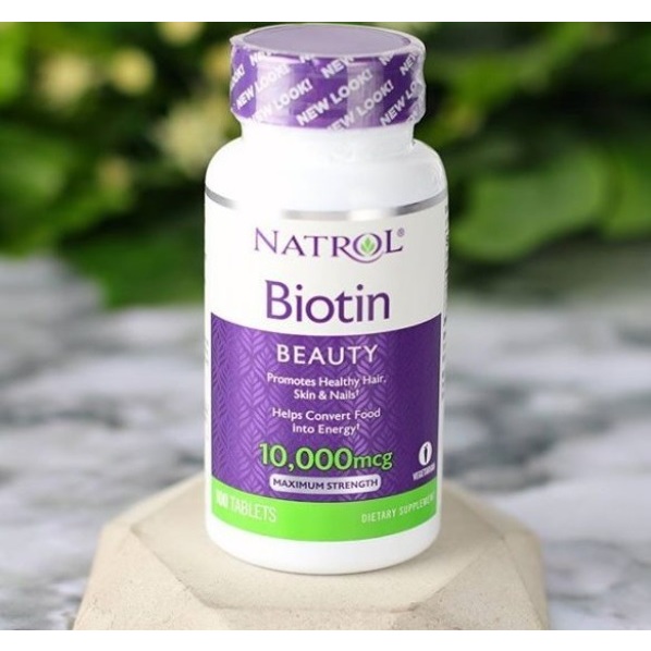 Viên uống Biotin Natrol hỗ trợ mọc tóc,chống Rụng Tóc của Mỹ