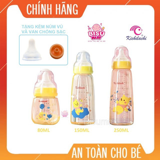 Bình sữa PPSU cổ hẹp cao cấp Kichi 80ml - 150ml - 250ML