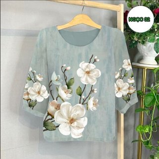 TH2- ÁO kiểu chất lụa mango cao cấp tặng mẹ siêu đẹp siêu sang