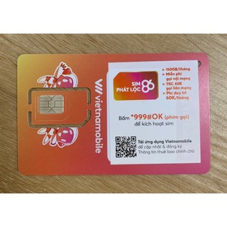Sim vietnamobile phát lộc data 150gb/ tháng