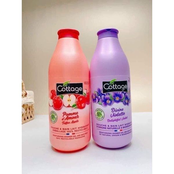 Sữa tắm Cottage chính hãng của Pháp 750ml (nhiều mùi lựa chọn)