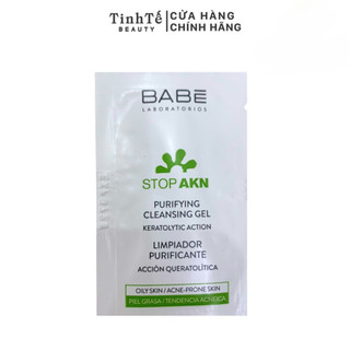Gel rửa mặt BABE cho da dầu mụn Stop Akn Purifying Cleansing gel 2ml