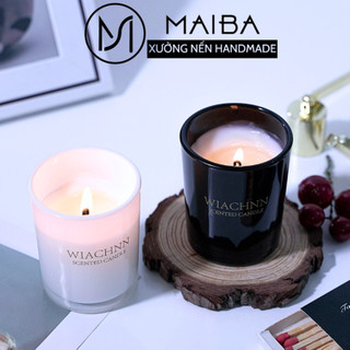 Nến Thơm Đen Trắng MAIBA Hương Tự Nhiên An Toàn Khử Mùi 158g