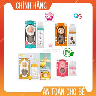 Bình Sữa Agi, Bình sữa cổ hẹp cho bé sơ sinh trẻ em 60ml - 140ml - 250ml (Mẫu Mới)