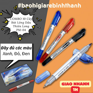 Combo 10 cây bút lông dầu thiên long pm-04 - bút lông dầu không xóa được