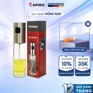 Bình xịt dầu ăn phun sương RAPIDO chính hãng, xịt dấm, nước mắm, nước tương, dầu mè