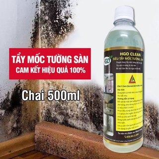 Tẩy mốc tường HGO CLEAN chuyên dùng tẩy mốc tường sơn lâu ngày, sàn xi măng bị rêu mốc, bề mặt tấm alu bị bẩn chai 500ml