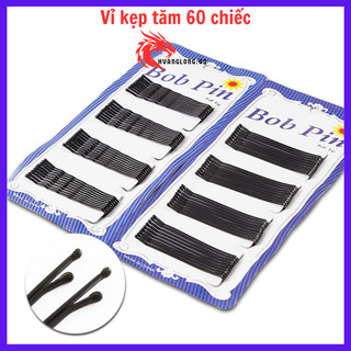 Kẹp tăm ghim tóc, ghim cài tóc đen set 60 chiếc chất liệu thép không gỉ