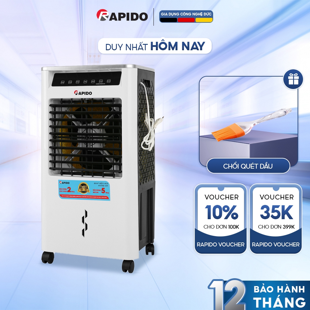 Quạt điều hòa hơi nước có điều khiển Rapido 3000D