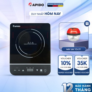 Bếp từ đơn Rapido RI2000ES công suất 2000W, điều khiển cảm ứng, tự động ngắt an toàn, bảo hành 12 tháng