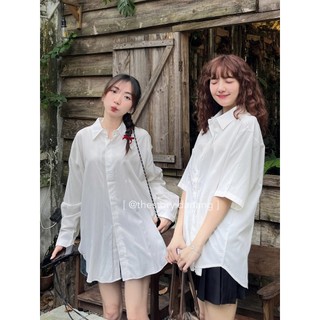 Áo sơ mi nữ trắng tay phồng, giấu nút [STORY MADE] A2138 (ảnh thật)