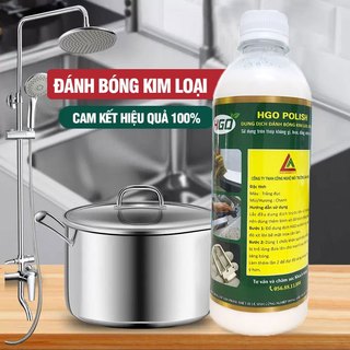 Dung dịch làm sạch và đánh bóng kim loại HGO POLISH chuyên dùng trên thép không gỉ, inox, đồng, nhôm, bạc chai 500ml
