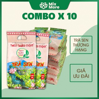 Combo 10 gói Trà sen Thiên Thảo thượng hạng hương vị sen tự nhiên, chát dịu gói 100g Mixmore