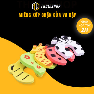 Miếng Xốp Chắn Cửa Chống Va Đập. Chặn Gió, Chống Kẹp Tay Trẻ Em Hình Thú Tholeshop 3628