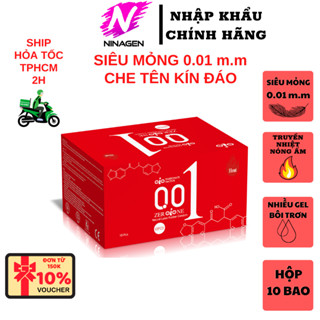 Bao cao su có gai OiO siêu mỏng 001 kéo dài thời gian, bcs chống xuất tinh sớm hương vani bcs