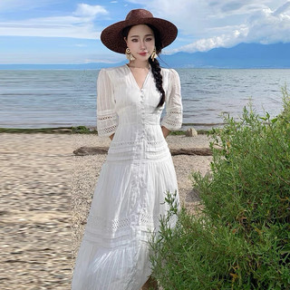 Váy Trắng Sang Trọng Lưng Thun