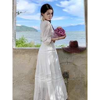 Váy Trắng Sang Trọng Lưng Thun