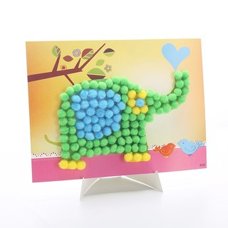 Tranh dán pom pom thủ công cho bé