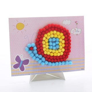 Tranh dán pom pom thủ công cho bé