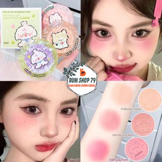 Phấn Má Hồng Xixi Đơn Sắc 6 Màu Tự Nhiên Lâu Trôi, Bảng Má Hồng Mini Thiết Kế Vỏ Hình Thú Đáng Yêu Tạo Hiệu Ứng Sáng Da