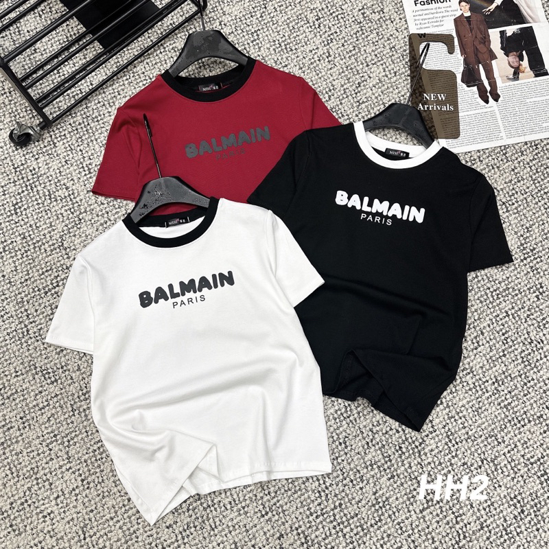 Áo thun bozip form vừa phối viền in BMan, Áo phông nữ cổ tròn AT6541 - NhiNhi Shop