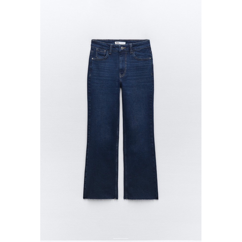Quần bò ống vảy màu xanh đậm chất co giãn ZARA AUTHENTIC