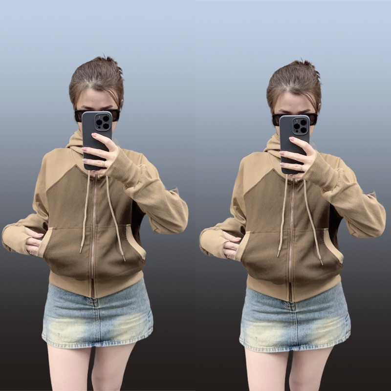 ÁO KHOÁC THUN GÂN PHỐI MÀU, ÁO KHOÁC KIỂU MỚI