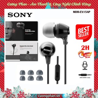 [Mã ELHACE giảm 4% đơn 300K] Tai Nghe In-Ear Nhét Tai Có Mic Sony EX15AP - Bảo Hành Hãng 12 Tháng