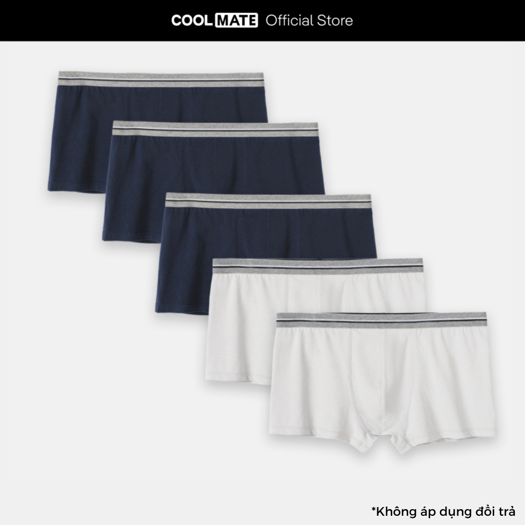 Pack 5 quần lót nam Trunk Cotton Basics - Thương hiệu Coolmate