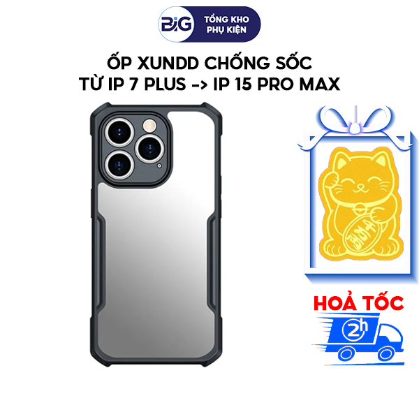 Ốp iPhone lưng chống sốc XUNDD | iPhone 7 PLUS, X, XSM, 11, 12, 13, 14, 15, 15 PRO, 15 PRM,...