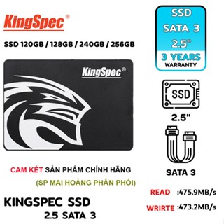 Ổ cứng SSD KingSpec 120GB | 128GB | 240GB | 256GB SATA 2.5 Vỏ nhôm - Sản phẩm chính hãng Mai Hoàng phân phối