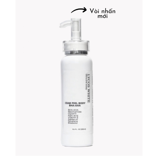 Tinh Chất Lycos White Dưỡng Body BHA AHA - Lycos White body lotion Không Bong Tróc Dưỡng Body mịn màng, trắng sáng