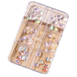 Khay Hạt đá khối trong suốt lấp lánh trang trí móng N.P Nails