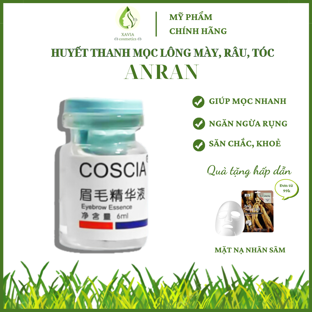 Huyết thanh mọc lông mày, râu tóc siêu tốc ANRAN, Giúp mọc nhanh, Ngăn ngừa rụng, Thu hút mọi ánh nhìn - XAVIA COSMETICS