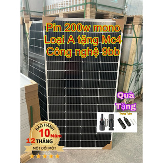 Tấm pin mono 200w công nghệ mới 9bb - 10bb LOẠI A , bảo hành 10 năm