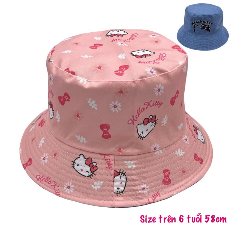 Mũ nón vành Hello Kitty sử dụng 2 mặt