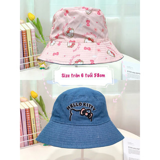 Mũ nón vành Hello Kitty sử dụng 2 mặt