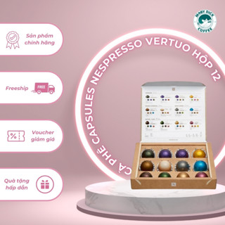 Cà phê Capsules Nespresso Vertuo, Hộp 12 viên mix vị hoặc cùng vị - Cà phê viên nén - Máy pha cà phê tự động Vertuo