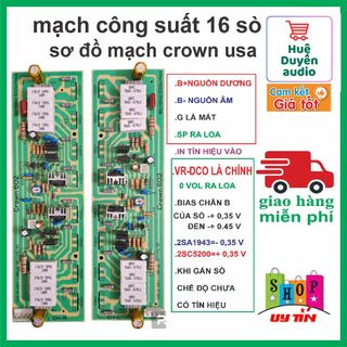 Cặp bo công suất 16 sò 2 kênh