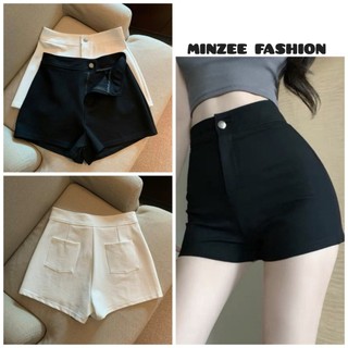 Quần short đùi nữ cạp cao chất vải umi dầy dặn co giãn mềm mịn mát ma105