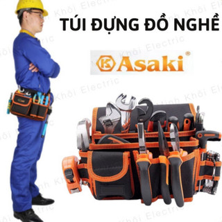 Túi đựng dụng cụ đa năng Asaki, túi đựng đồ nghề, túi đeo thắt lưng đựng đồ nghề, túi đựng dụng cụ kỹ thuật chống thấm C